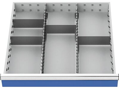 Metalleinteilung für Schubladen-Innenmaß 600 x 600 mm