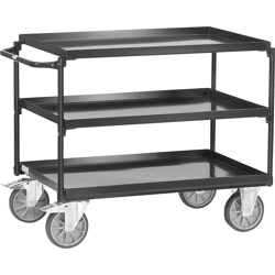 fetra Tischwagen4832 400kg grau3 Wannen 1000x700mm