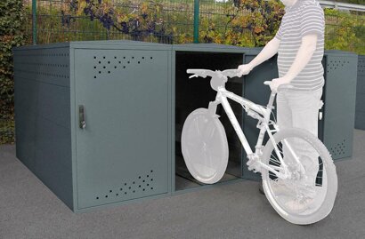 Fahrradgarage Bike Box 1G, mit Giebeldach
