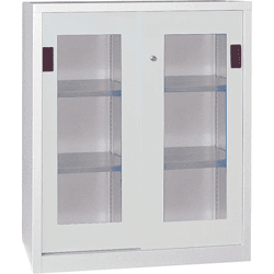 PAVOY Schiebetürenschrank, Breite 1000 mm, mit Sichtfenstertüren, Böden verzinkt