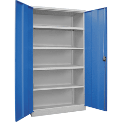 PAVOY Schwerlastschrank, ohne Trennwand, RAL 7035/5012