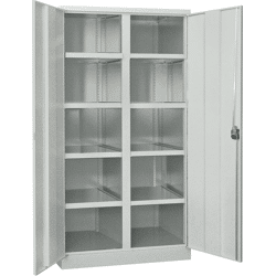 PAVOY Schwerlastschrank, mit Trennwand, RAL 7035/RAL 7035