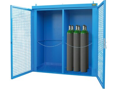 Gasflaschen-Container, mit feuerbeständiger Trennwand