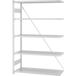 Hofe Anbauregal,  5 BD 2000x500x1300,  hellgrau