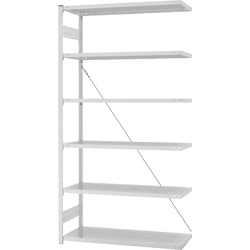 Hofe Anbauregal,  6 BD 2500x500x1300,  hellgrau