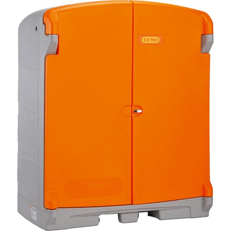 PE-Gefahrstoffdepot 220/2Gehäuse grau / Türen orange