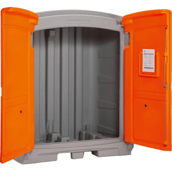 PE-Gefahrstoffdepot 220/2Gehäuse grau / Türen orange