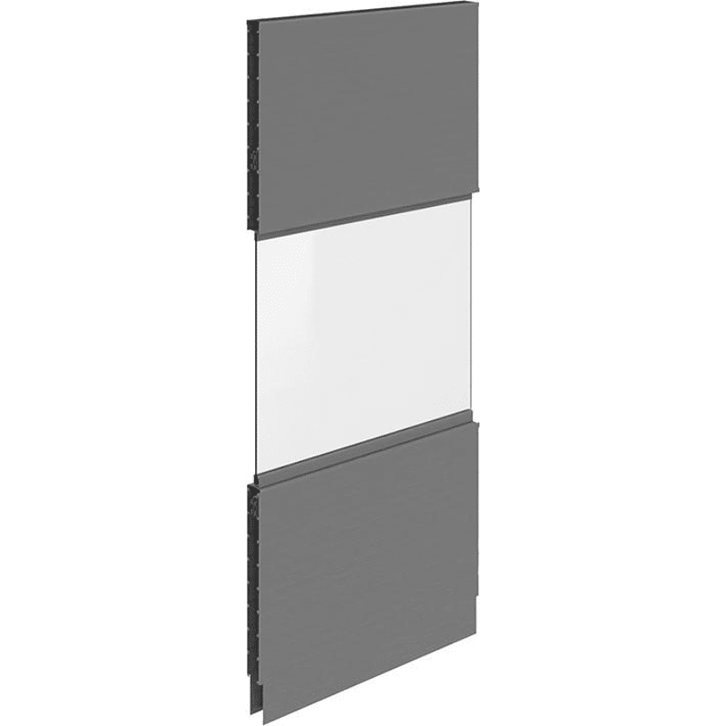 Akustik-Wandelement B1250 x H 2960 mm RAL 7037 mit Fenster