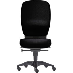 1000 Stühle Bandscheibenstuhl OFFICE schwarz bis 120kg 100 % Polyester