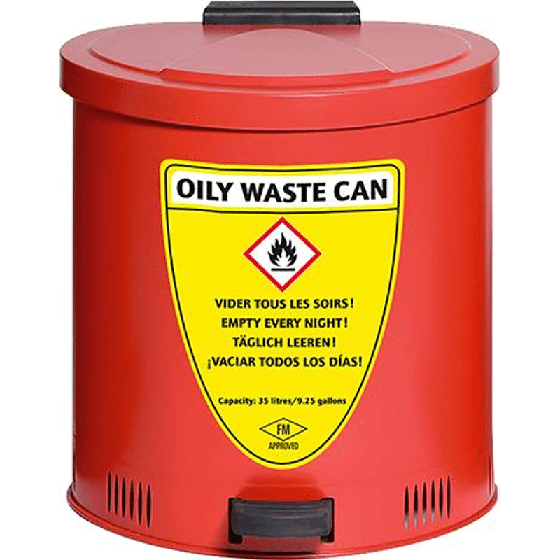 Sammelbehälter 35 l, Stahl, rot