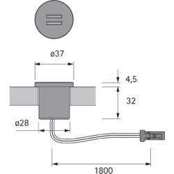 USB Einbau-Doppelsteckdo.5V max. 2100mA