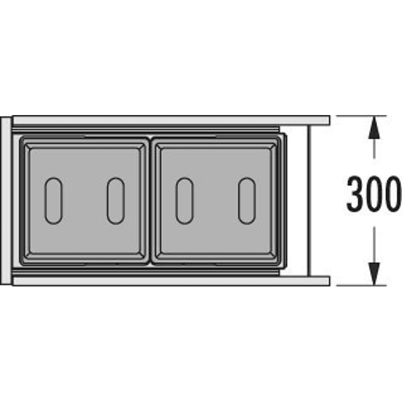 Abfallsammler 3669001 Tandem 300/30 Dunkelgrau