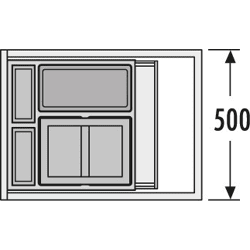 Abfalltrennsystem XXL 500 12/8,5/8,5