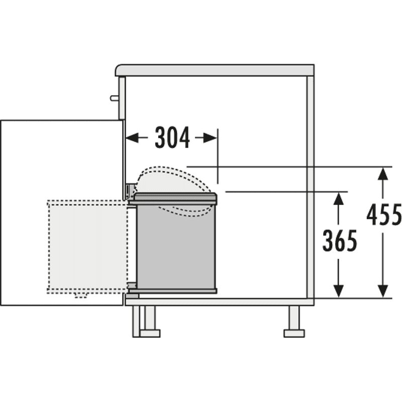 Abfallsammler 3515001 Mono 15 Weiss