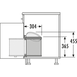 Abfallsammler 3515001 Mono 15 Weiss