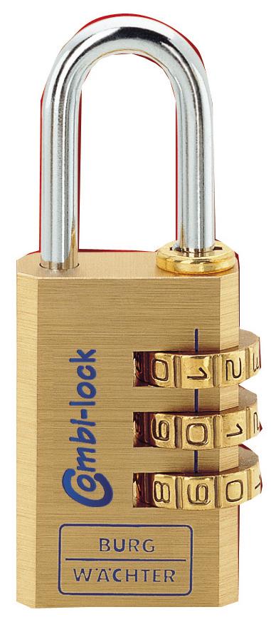 Vorhangschloss aus Messing mit Zahlenschloss Combi Lock