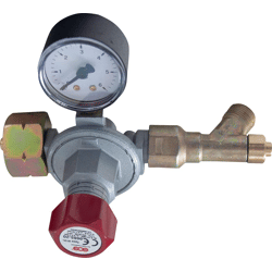 GCE Regler für Propanflaschen5/11/33kg mit Manometer Gasdruck 0, 5-4bar
