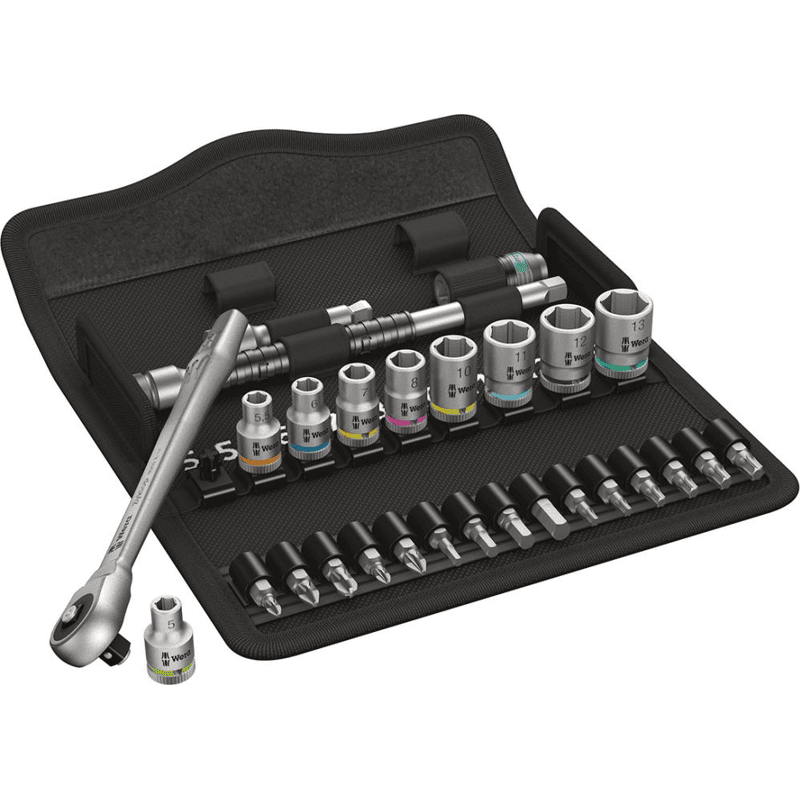 1/4"-Steckschlüssel-Garnitur Zyklop Metal 28-teilig