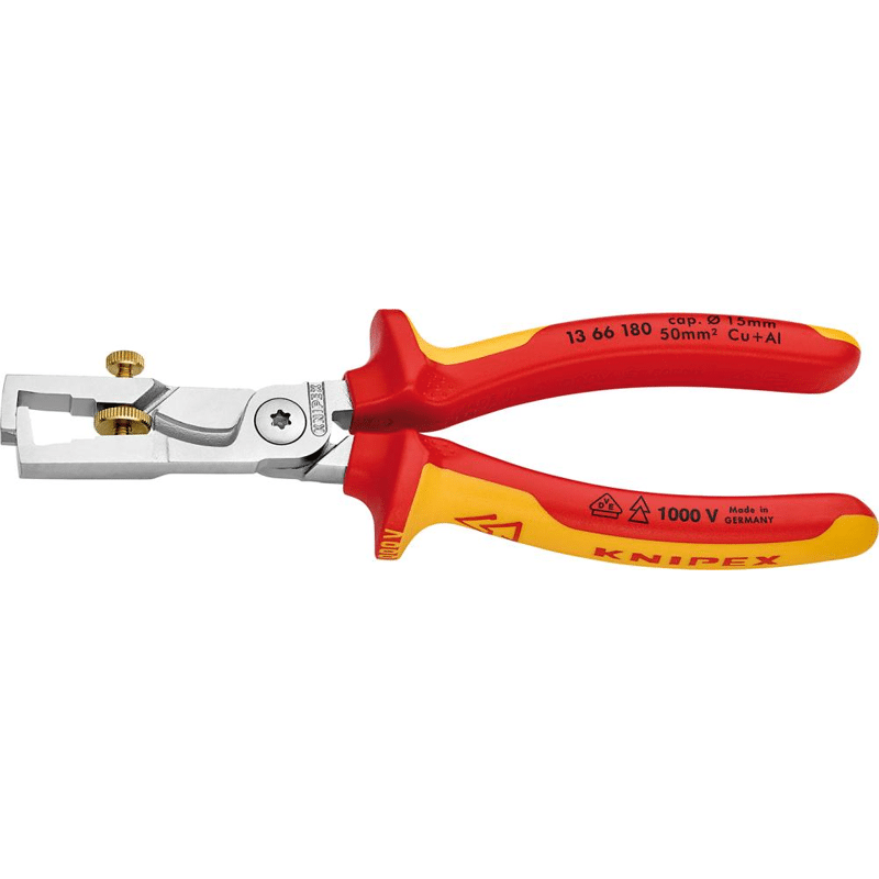 Abisolier-/Kabelschere VDE mit Mehrkomponenten-Griffen 180mm qmm
