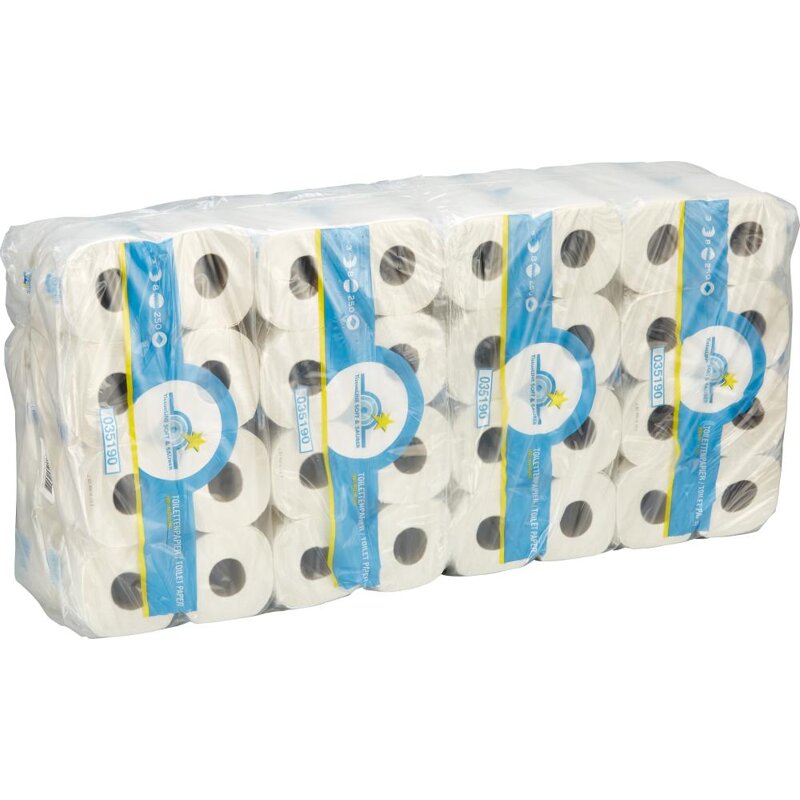 Toilettenpapier Tissue 3-lagig naturw. 64 Rollen
