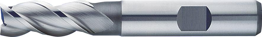 Schaftfräser für Aluminium DIN 844B HSS Co8 Typ W kurz