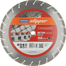 NORTON clipper Diamantscheibe Standard Beton Turbo Ø350