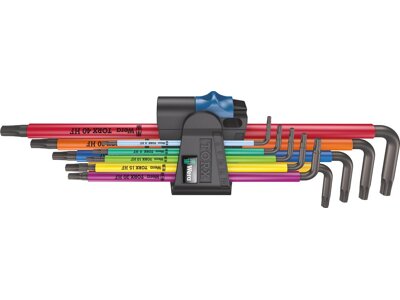 Winkelschraubendrehersatz lang Multicolour TX-HF 9-teilig