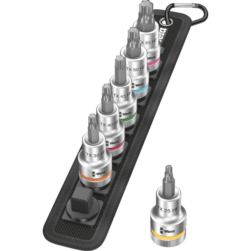 Schraubendrehereinsatz- Satz mit Haltefunktion 1/2" T25-55 6-teilig