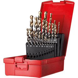 Dormer Spiralbohrer Set 1-10, 5mm x0, 5+KL A002, Box 118G Typ N 4xD 24tlg. A095200