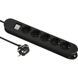 Steckdosenleiste 5-fach H05VV-F3G1,5 3m mit Magnet