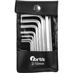 FORTIS Winkelschraubendreher- Satz in Tasche 8-teilig 2-10mm