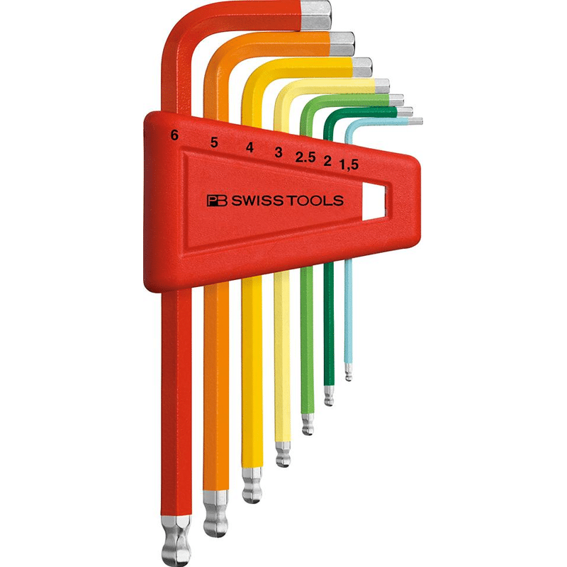 Winkelschraubendreher- Satz 7-teilig 1,5-8mm Rainbow Kugelkopf