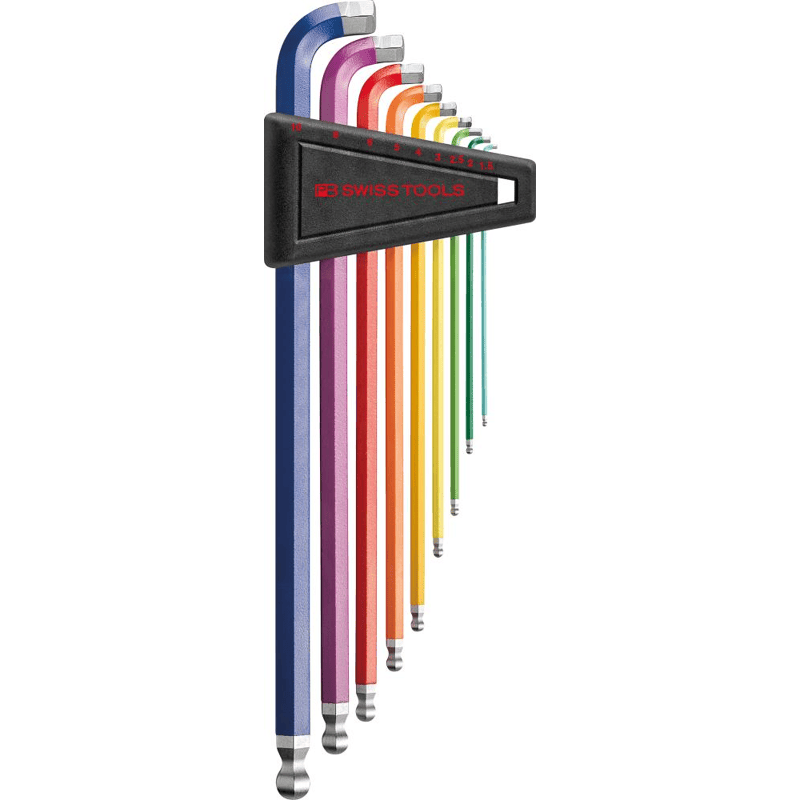 Winkelschraubendreher- Satz 9-teilig1,5-10 90-100Grad Rainbow