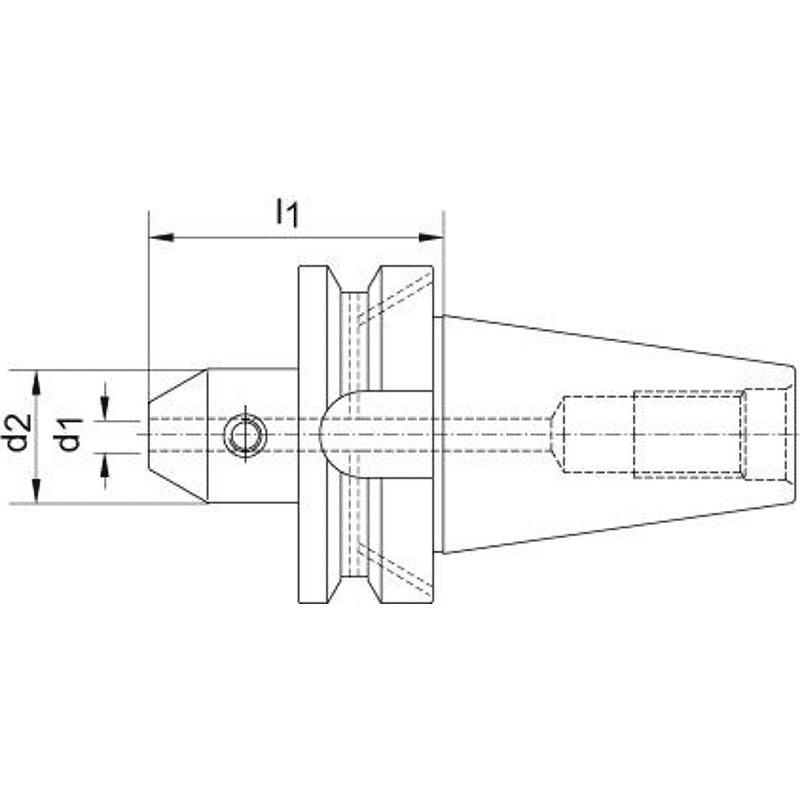 Flächenspannfutter JISB6339AD BT40 6mm A100