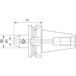 Flächenspannfutter JISB6339AD BT40 6mm A100