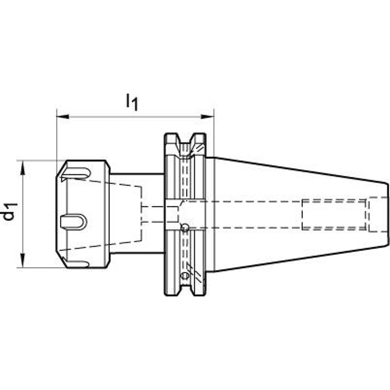 Spannzangenfutter DIN69871ADB SK40 ER16 A63