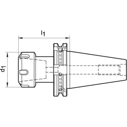 Spannzangenfutter DIN69871ADB SK40 ER16 A63