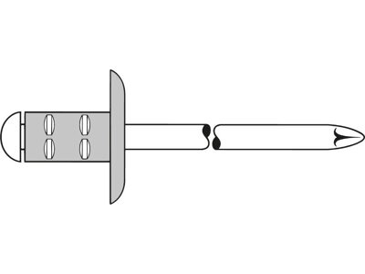 PolyGrip®-Mehrbereichs-Blindniet Alu/Stahl Großkopf