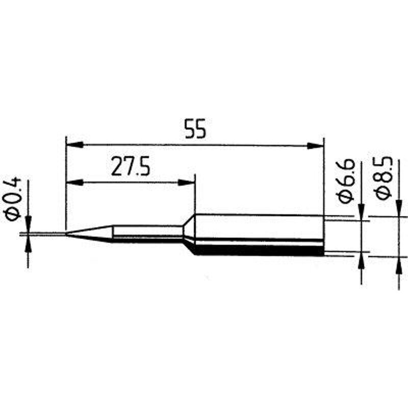 Lötspitze Bleistiftspitz 0,4mm Verläng.