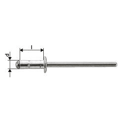 GESIPA PolyGrip®-Mehrbereichs-Blindniet Alu/Nirosta Standard