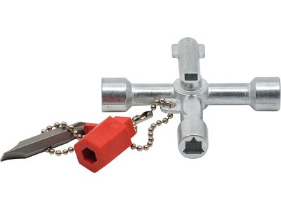 Schaltschrank-Schlüssel mit Wendebit 72 x 72 mm