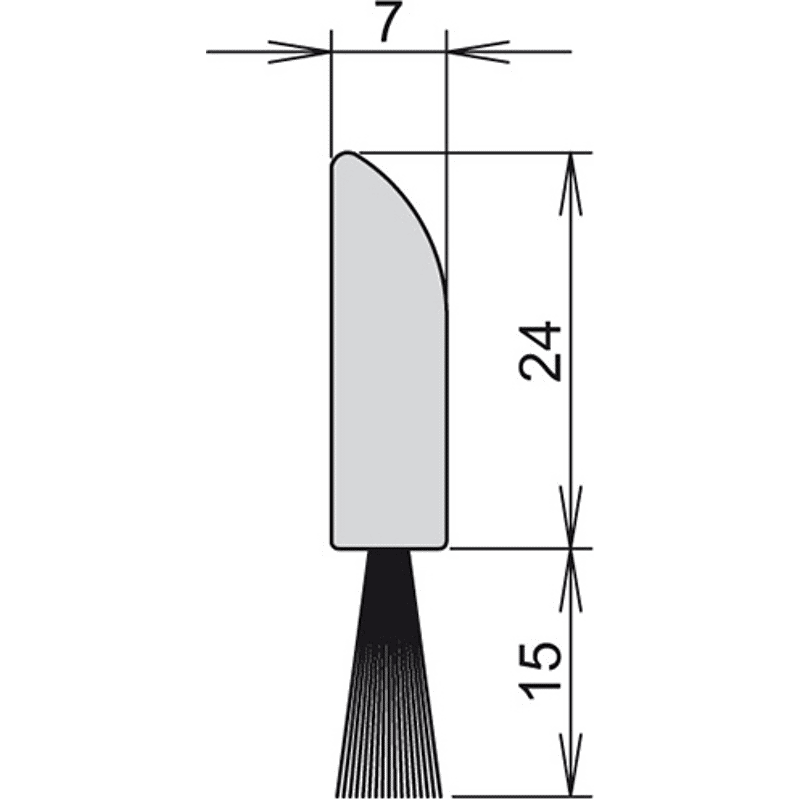 Bürstendichtung Super weiß 1000 mm