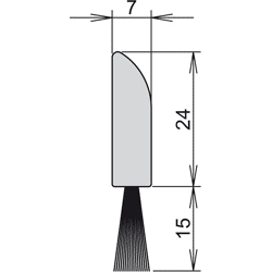 Bürstendichtung Super weiß 1000 mm
