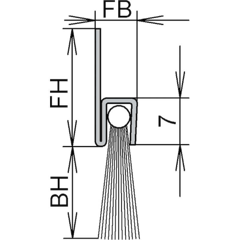 Bürstendichtung Ferrobros FA 25-6, Rosshaar