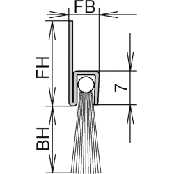 Bürstendichtung Ferrobros FA 25-6, Rosshaar