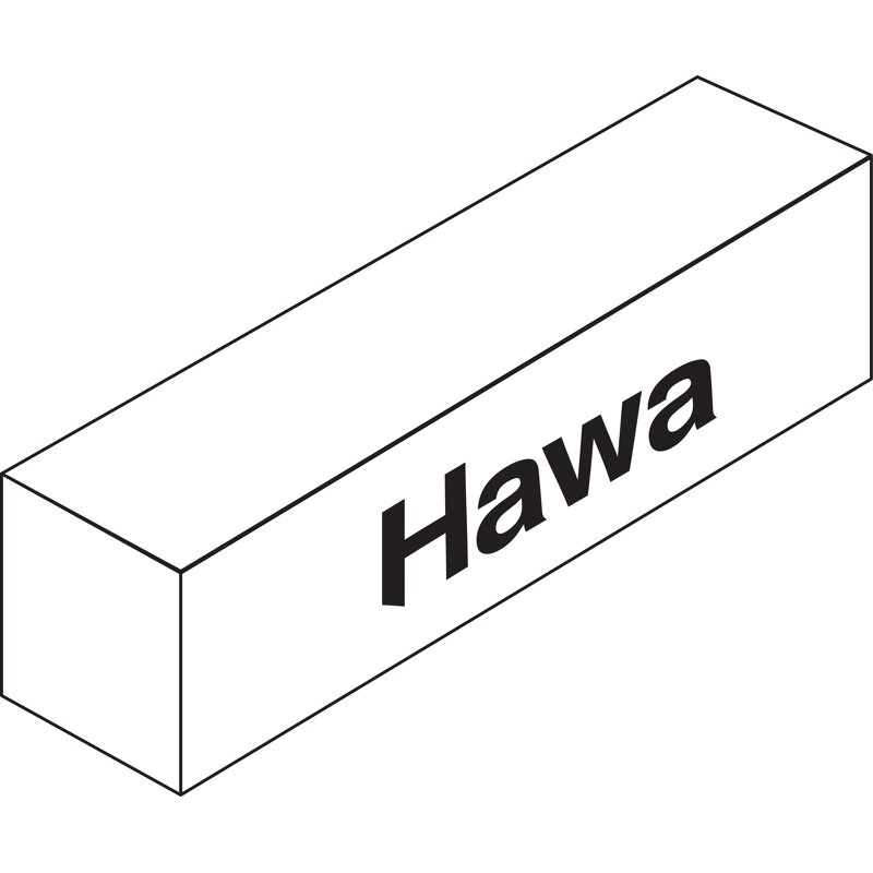 HAWA Schienenendstück Hawa Clipo 26/36, Drehriegel, Kunststo