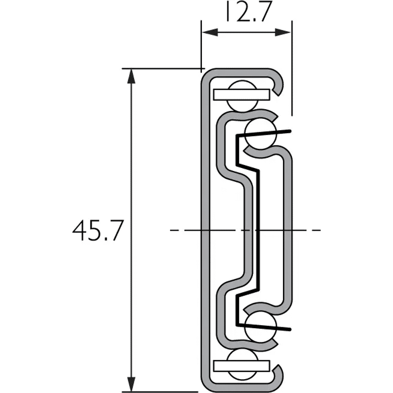 Vollauszug Selbsteinz. 3832SC 350mm, Lastw. 43/49kg