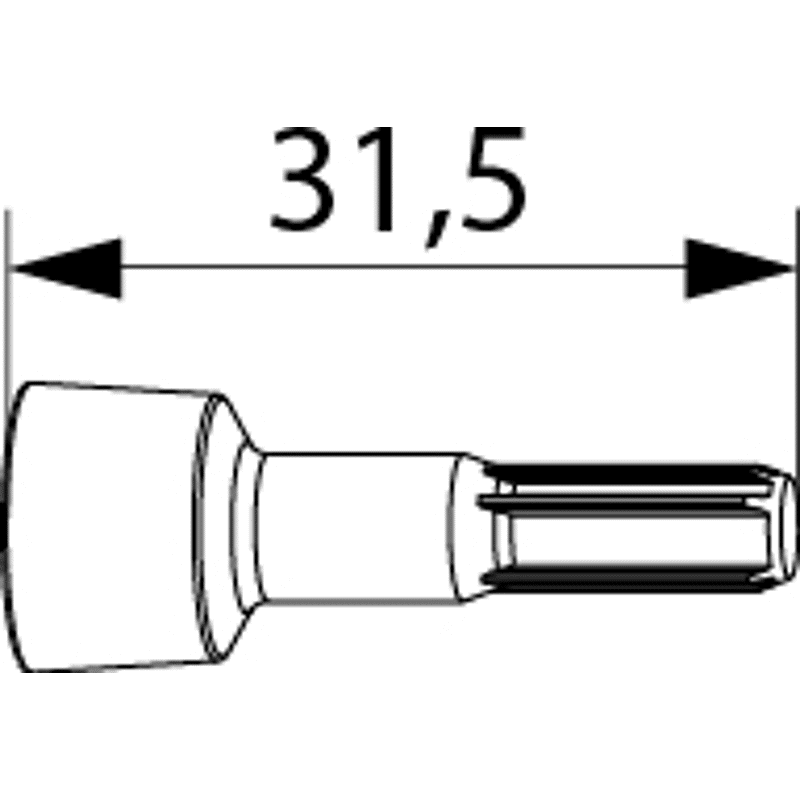 Adapter für Getriebe DM-6 Silber