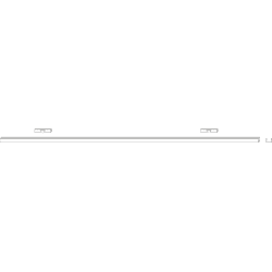 Alu-Profil für Stulpflügelgetriebe L=2.350mm Blank