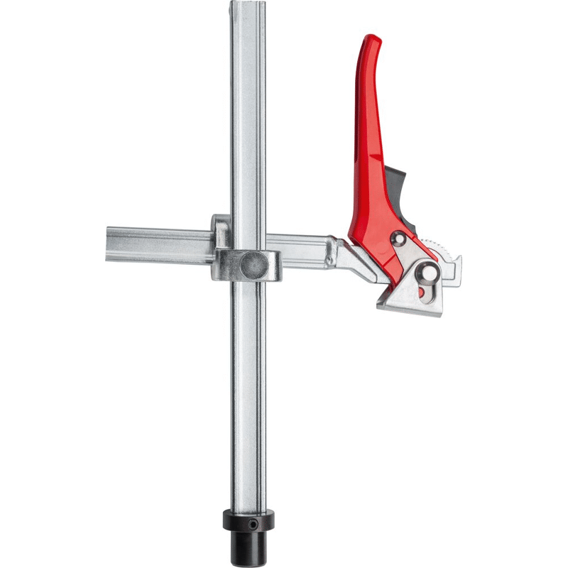 Spannelement für Schweißtische mit variabler Ausladun